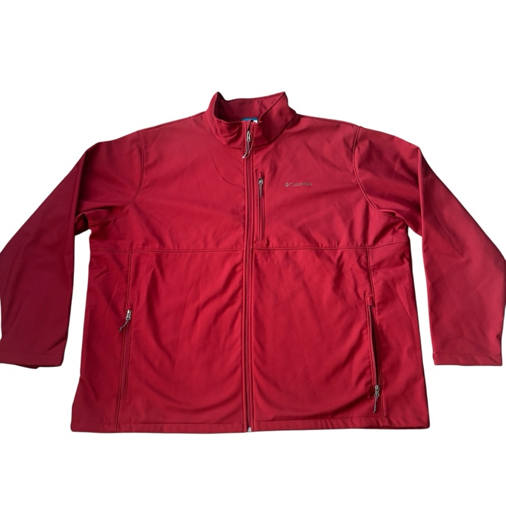 Columbia Men’s Crimson Red Softshell Zip Up Jacket 5XT